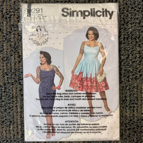 **NEW** Simplicity Size US 14-22 Sewing Pattern S9291 - ""Patterns by Gertie" - Picture 2 of 5